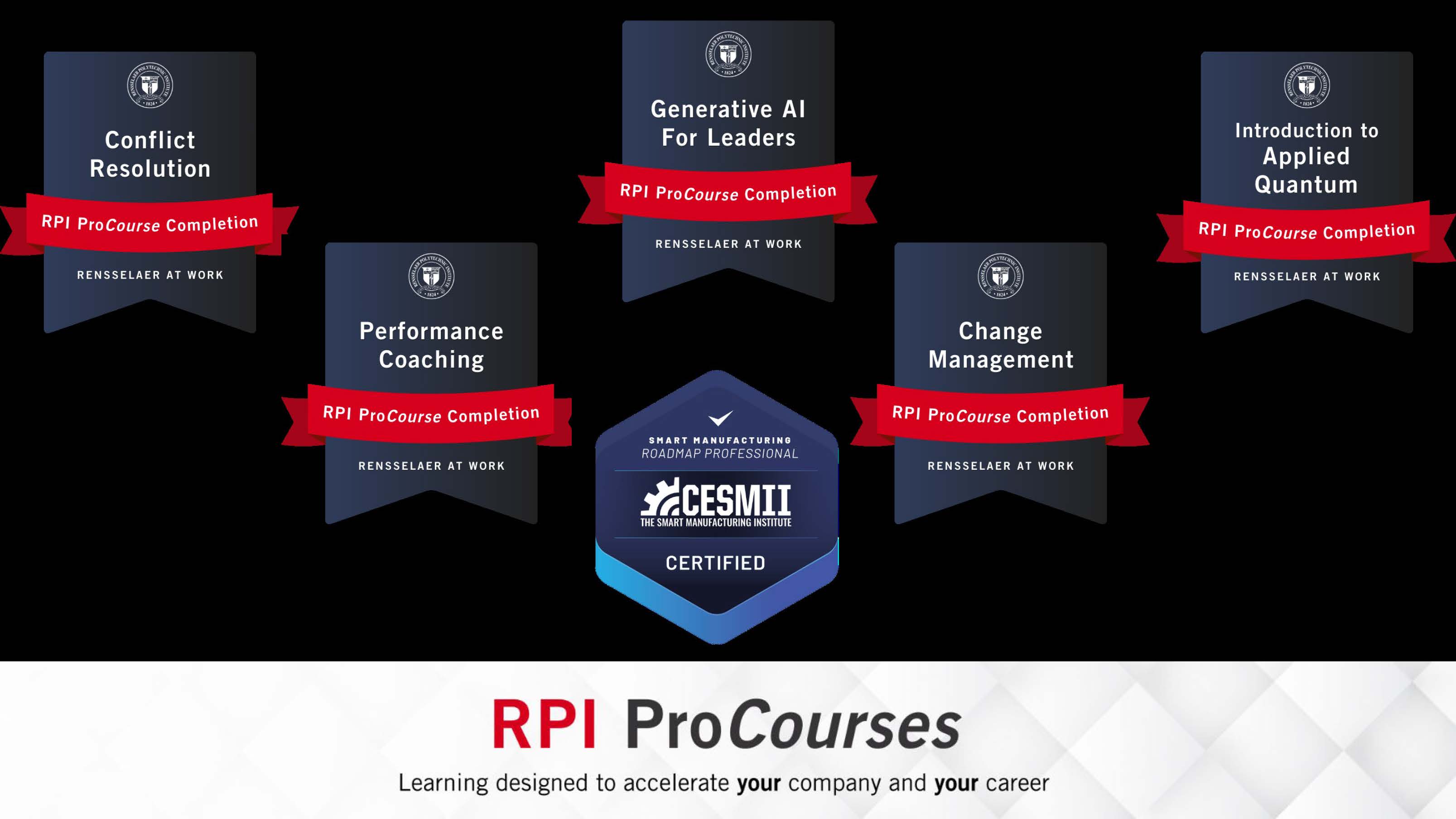 badges for professional courses starting in September